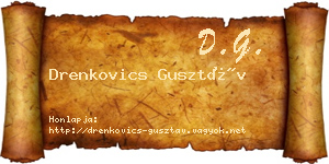 Drenkovics Gusztáv névjegykártya
