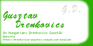 gusztav drenkovics business card