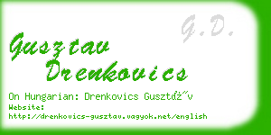 gusztav drenkovics business card